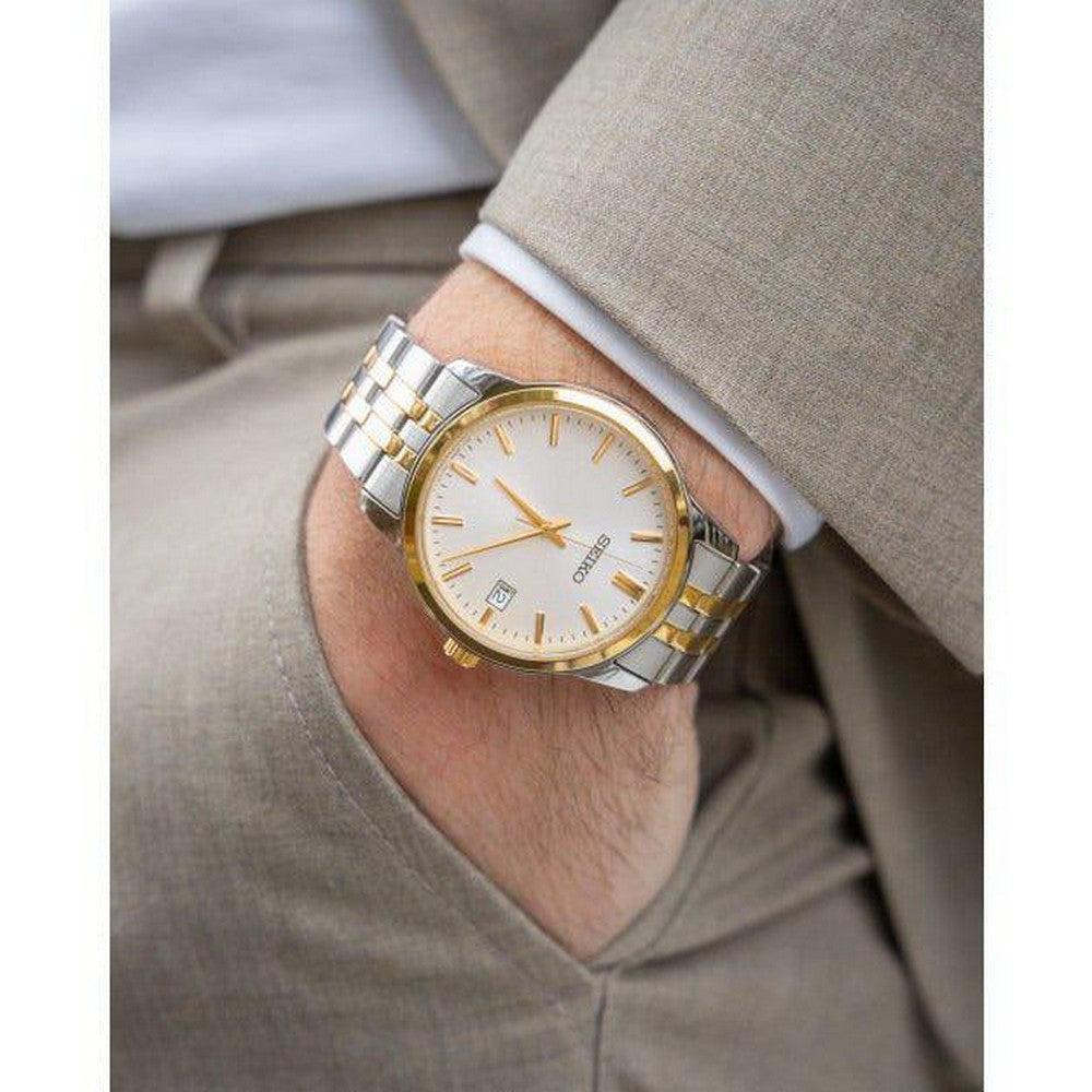 Seiko SUR402P1 White Dial Analog Quartz stainless steel Men's Watch