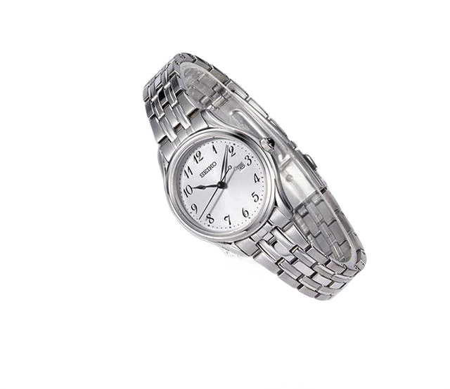 Seiko SUR643P1  Neo Classic White Dial Stainless Steel Womens Watch