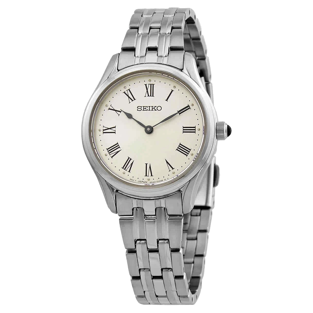 Seiko SWR069P1 White Dial Steel Bracelet Women's Watch