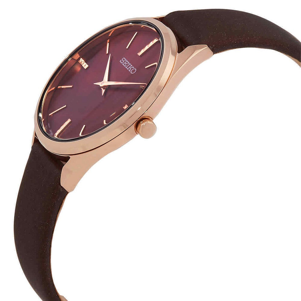 Seiko SWR082P1 Dial Color Red Analog Quartz Women's Watch