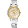 Seiko SXDH04P1 Silver Stainless Steel Quartz Beige Dial Women Watch