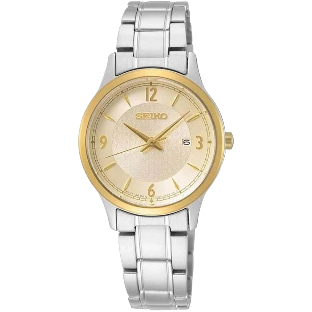 Seiko SXDH04P1 Silver Stainless Steel Quartz Beige Dial Women Watch