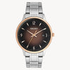 ساعة Seiko SGEH90P1 Discover More كوارتز بمينا بني تناظرية من الفولاذ المقاوم للصدأ