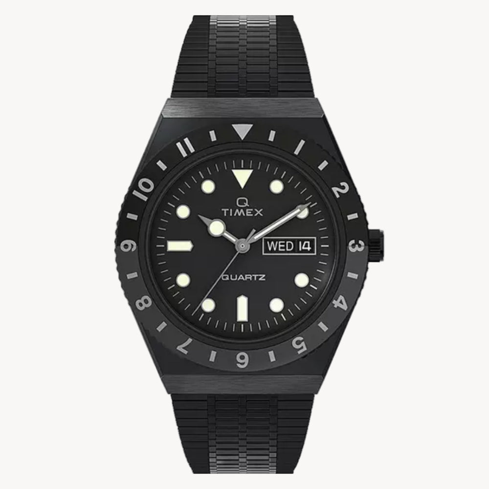 ساعة TimeX TW2U61600 للرجال التناظرية Q Reissue بسوار من الفولاذ المقاوم للصدأ