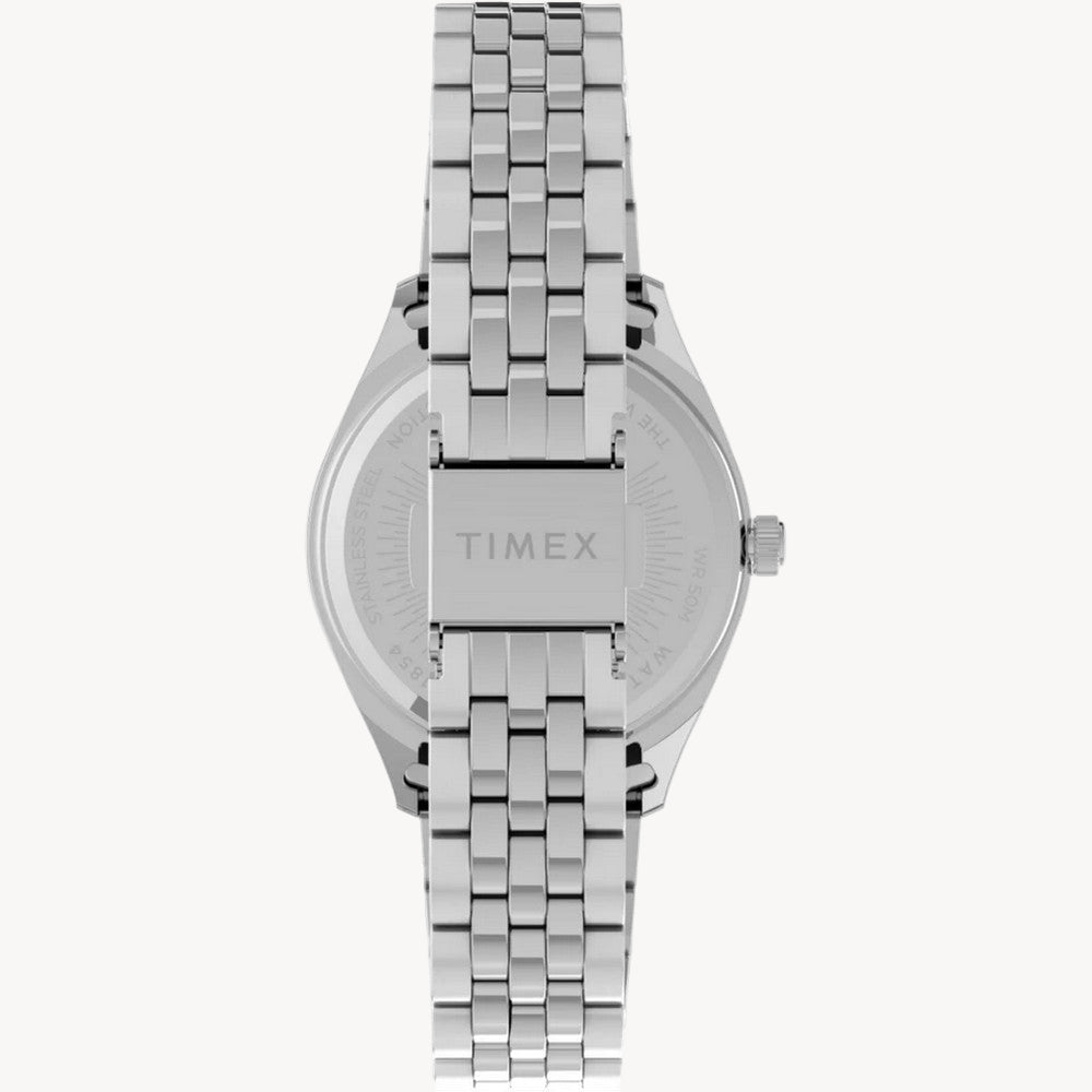 ساعة TimeX TW2U78700 Legacy Boyfriend بسوار من الفولاذ المقاوم للصدأ مقاس 36 مم