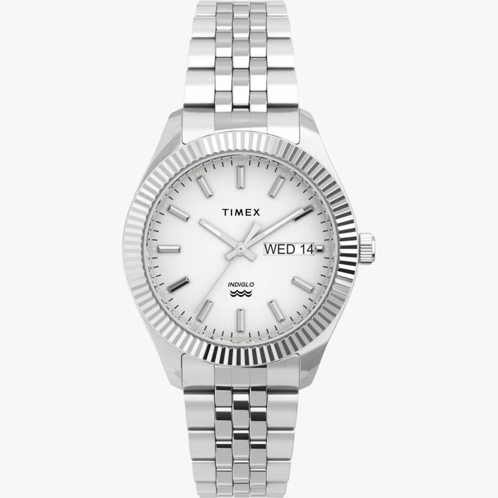 ساعة TimeX TW2U78700 Legacy Boyfriend بسوار من الفولاذ المقاوم للصدأ مقاس 36 مم