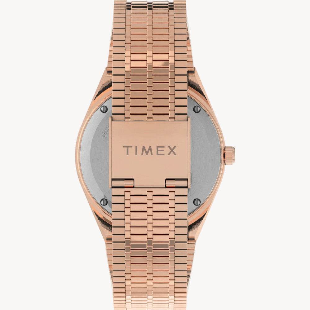 ساعة Q TimeX TW2U95700 بسوار من الفولاذ المقاوم للصدأ
