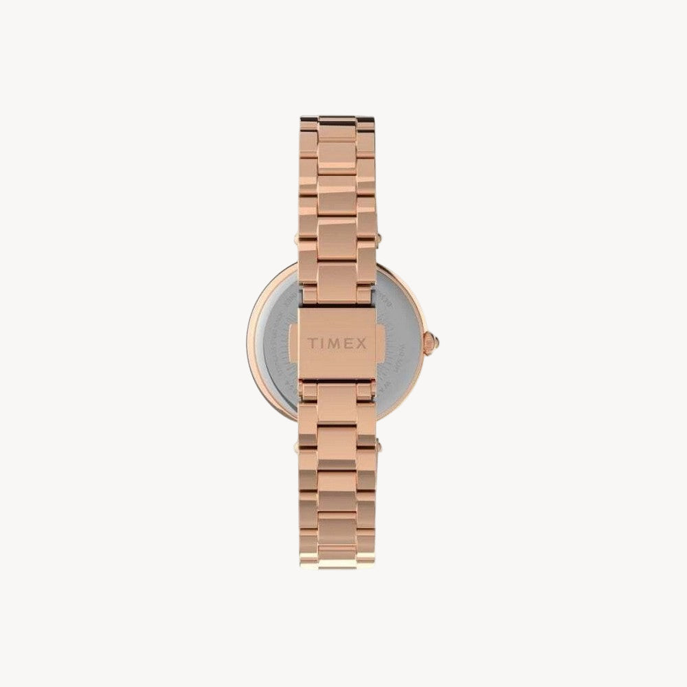 ساعة TimeX TW2V24600 النسائية التناظرية بسوار من الفولاذ المقاوم للصدأ