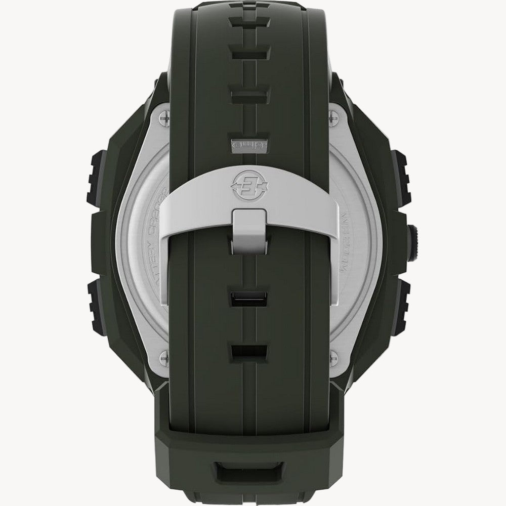 ساعة TimeX TW4B24100 Expedition Shock XL للرجال بسوار من الراتنج مقاس 50 مم