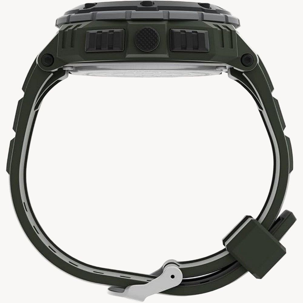 ساعة TimeX TW4B24100 Expedition Shock XL للرجال بسوار من الراتنج مقاس 50 مم