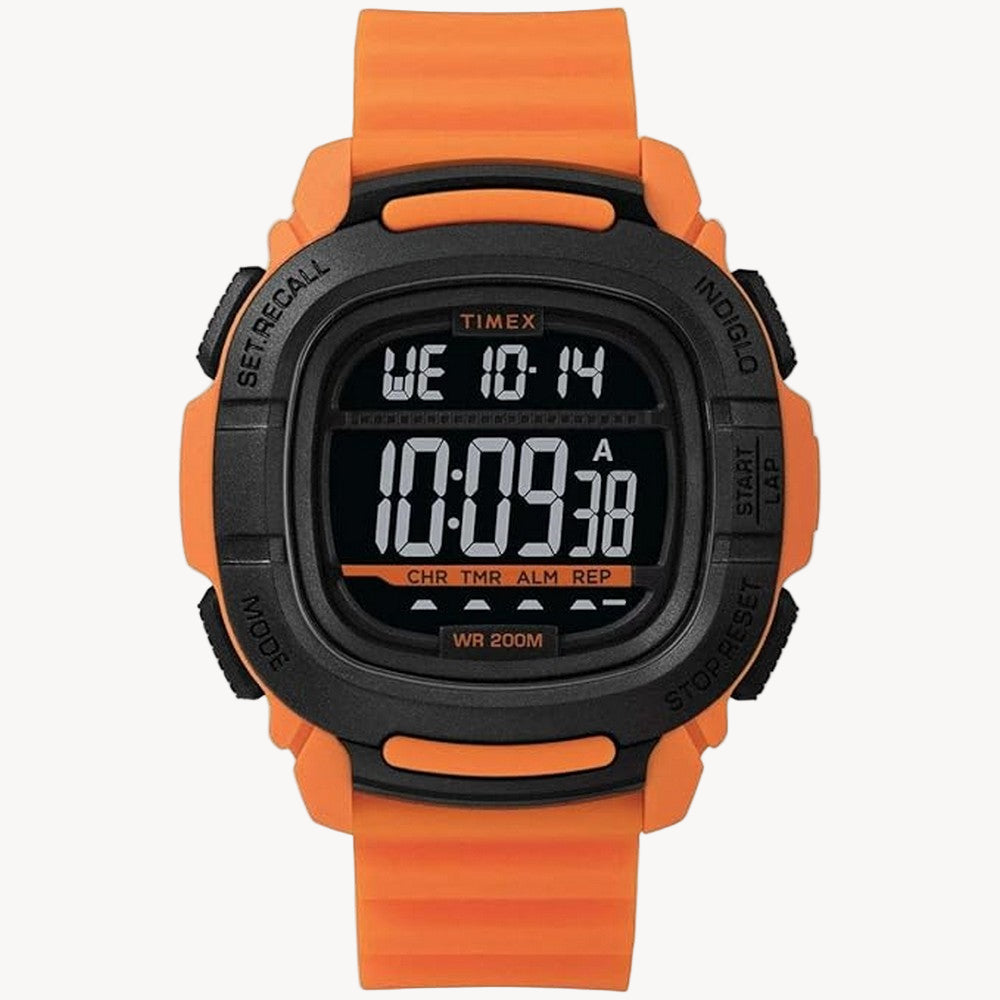 TimeX Command(tm) 47 mm Orange Silicone Watch TW5M26500