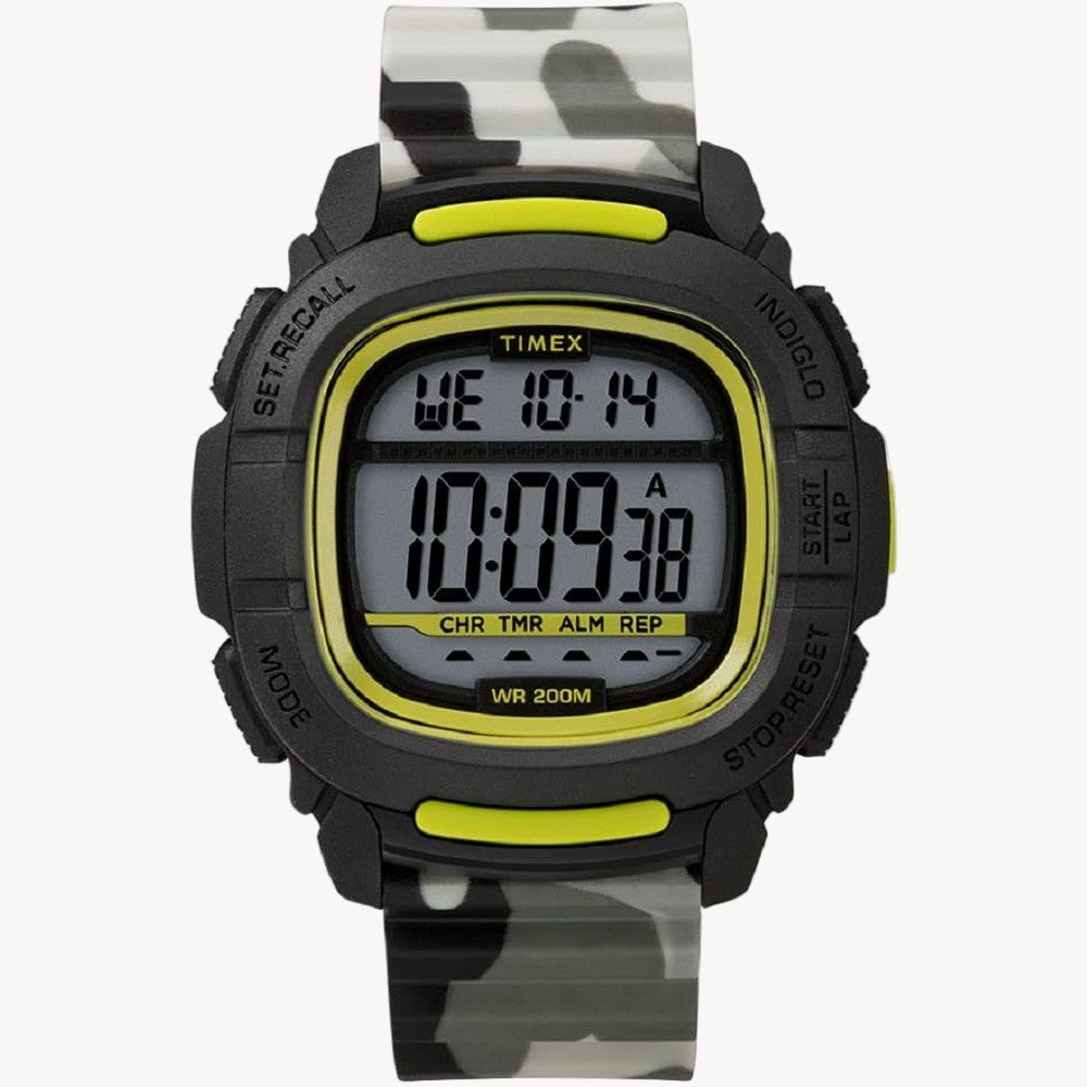 TimeX Men's Digital Watch with a Silicone Strap Command