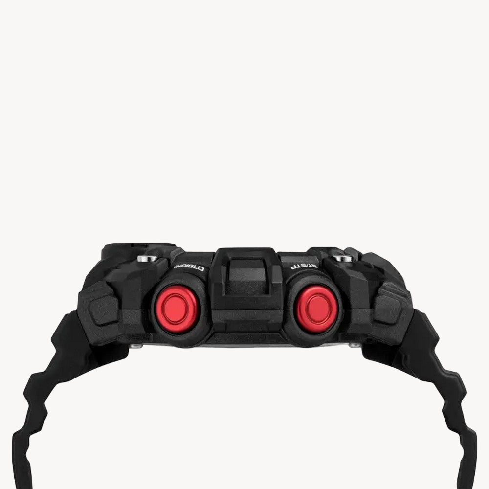 ساعة TimeX TW5M27600 للرجال DGTL A-Game بسوار راتنج 50 مم، أحمر/أسود، سوار، أحمر/أسود، سوار