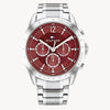Tommy Hilfiger 1782559 Kenzie Women's Two-Tone Red Dial Watch - 40 mm