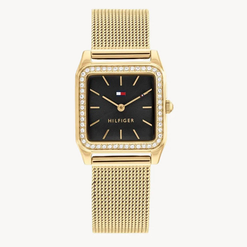 ساعة تومي هيلفيغر 1782611 تي لي النسائية بمينا ذهبي مزهر - 35 مم