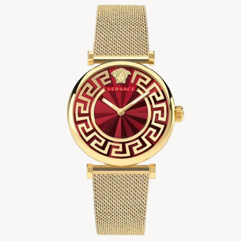 Versace Ladies Watch Lady 35mm Red Milanese Bracelet VE1CA0523