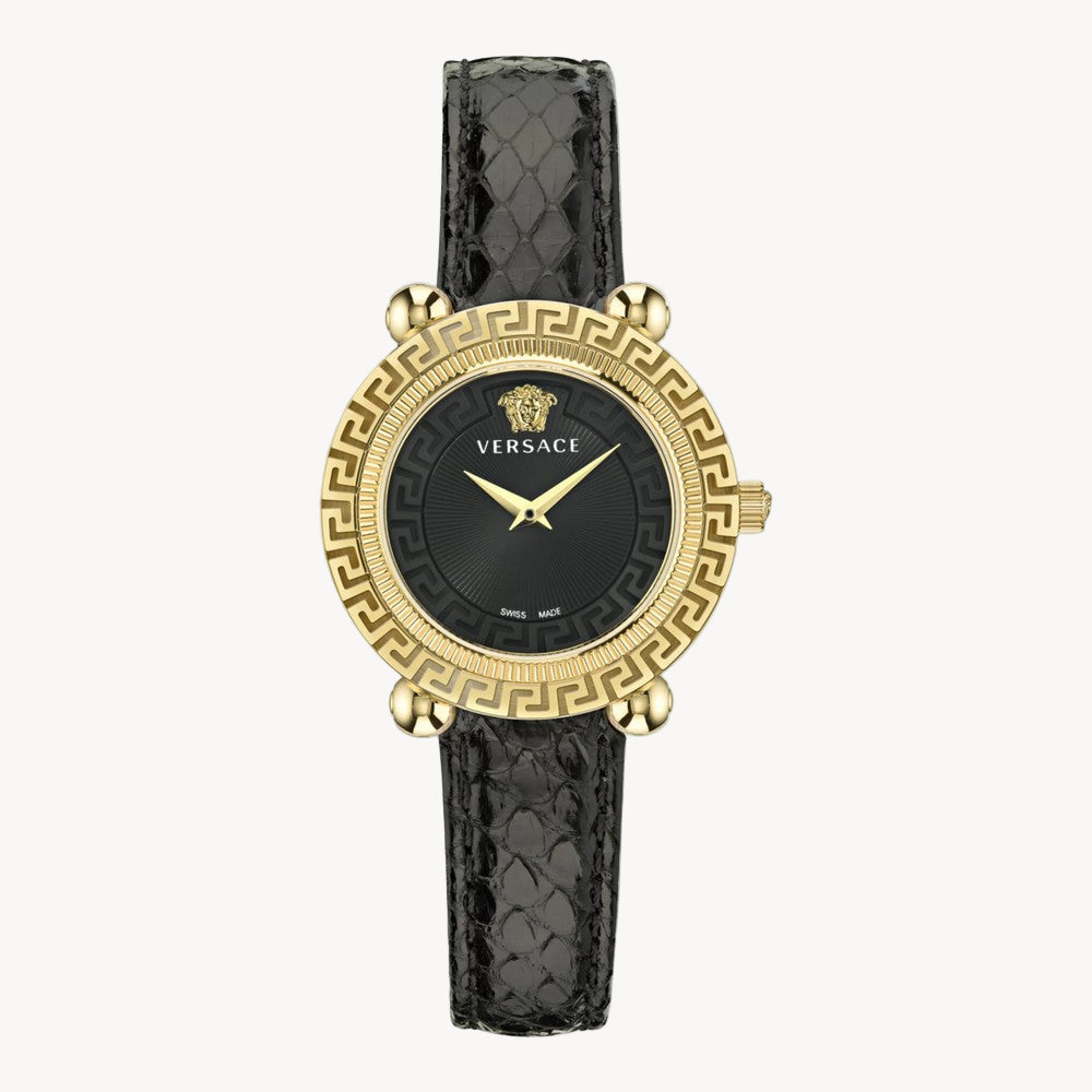 Versace Greca Twist Quartz Black Dial Ladies Watch — VE6I00323