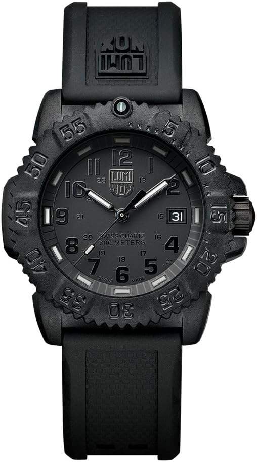 Luminox Navy SEAL Colormark 38mm Unisex Quartz XS.7051 watch with Black dial featuring LLT Luminox light Technology 38 millimeters Carbon Compound