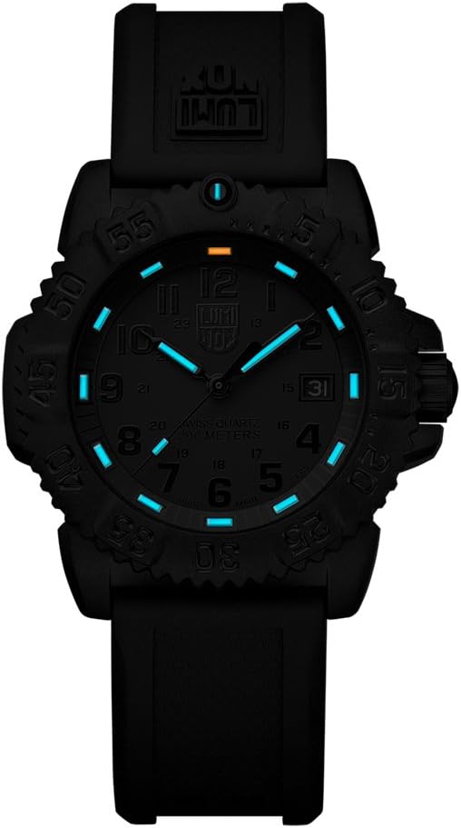 Luminox Navy SEAL Colormark 38mm Unisex Quartz XS.7051 watch with Black dial featuring LLT Luminox light Technology 38 millimeters Carbon Compound