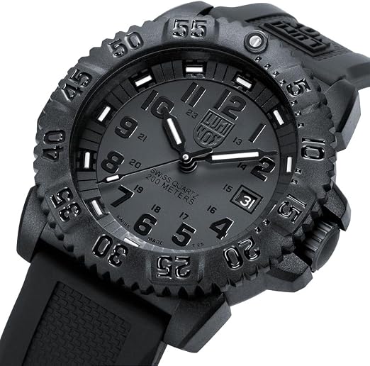 Luminox Navy SEAL Colormark 38mm Unisex Quartz XS.7051 watch with Black dial featuring LLT Luminox light Technology 38 millimeters Carbon Compound