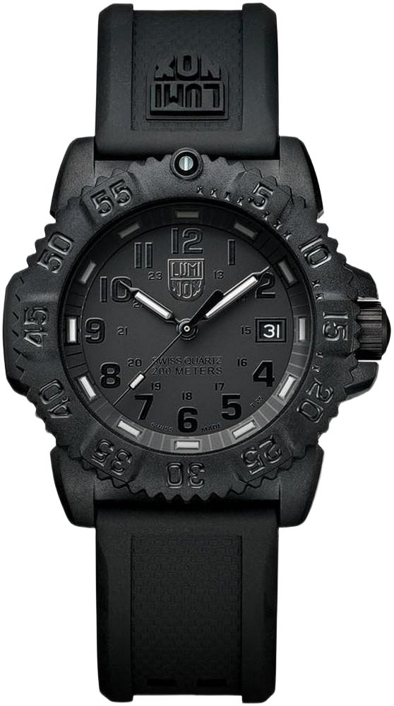 ساعة لومينوكس A-7051 Navy SEAL Colormark السويسرية كوارتز (تعمل بالبطارية) سوداء للنساء