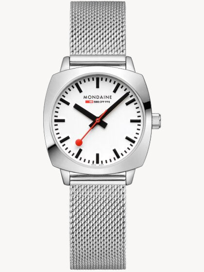 Mondaine SBB Mini Giant 35 mm Watch A763.30362.16SBM | Swiss Quartz Mesh