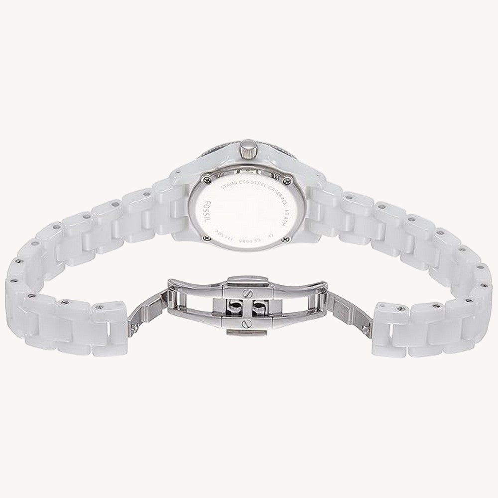 Fossil  CE1085 Cecile Analog White Dial Women's Watch