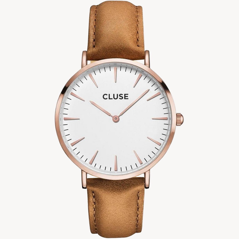 Cluse Men's Analog Quartz Watch with Leather Strap – CL18011