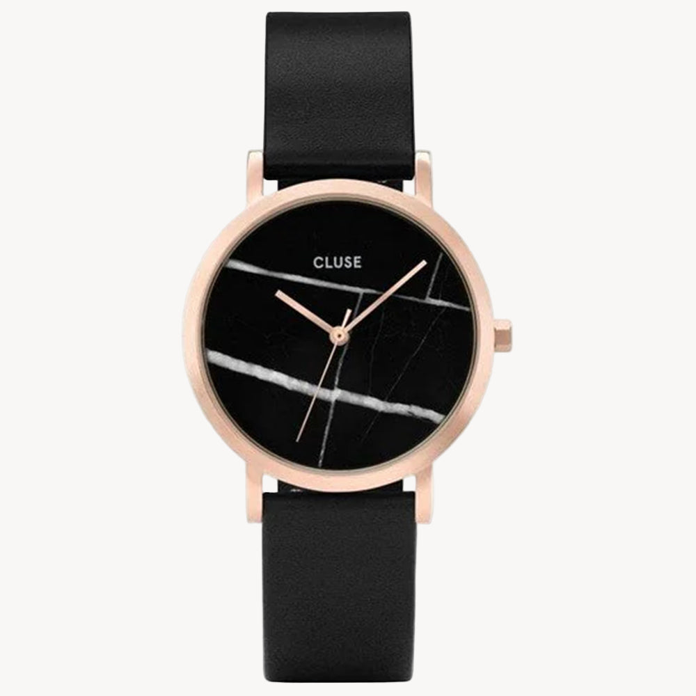 CLUSE CL40104 La Roche Petite Rose Gold Black Marble/Black Women's Watch Cluse