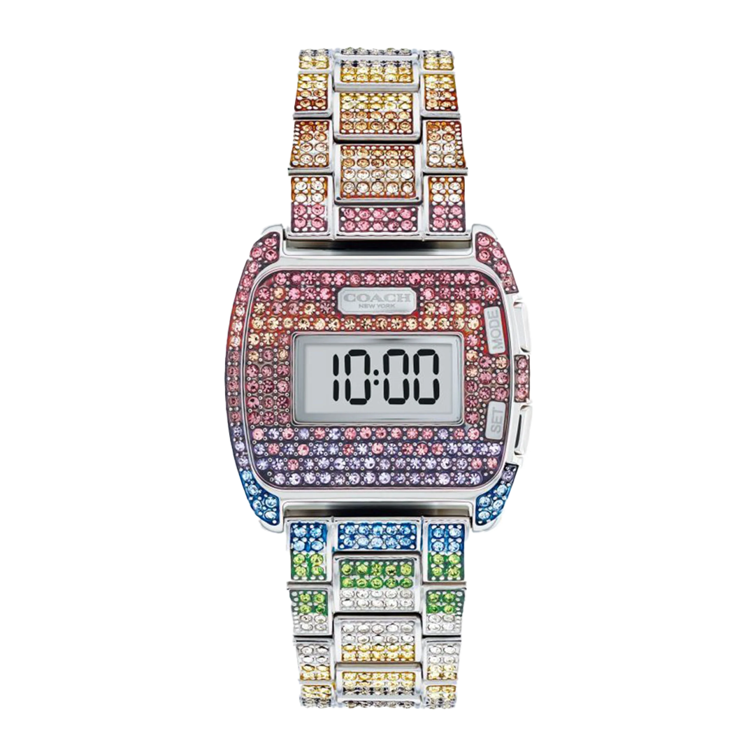 Coach 14504133 Darcy Rainbow Crystal Accent Quartz Digital Ladies Watch