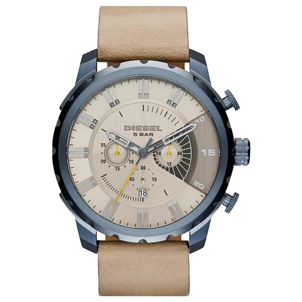 ساعة ديزل DZ4354 سترونغهولد كرونوغراف بمينا بني داكن للرجال