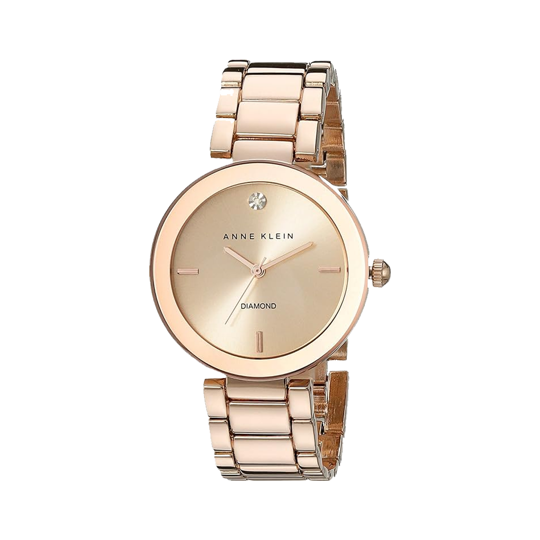 Anne Klein AK/1362RGRG Women's Genuine Diamond Dial Bracelet Watch