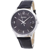 Seiko SGEH85P1 Black Dial Leather Strap Analog Quartz Men's Watch