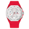Tommy Hilfiger 1792123 Men's Sporty Multifunction Silicone Wristwatch