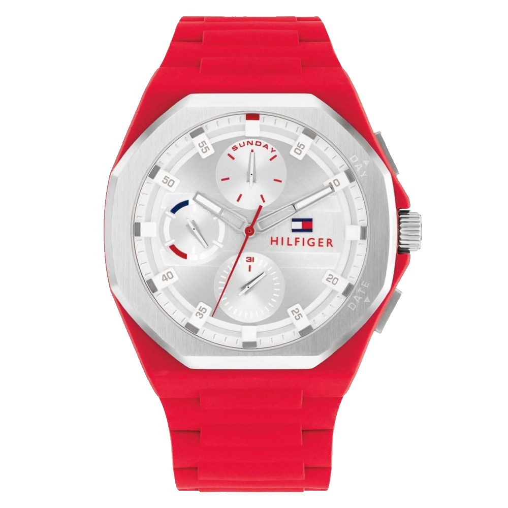 Tommy Hilfiger 1792123 Men's Sporty Multifunction Silicone Wristwatch
