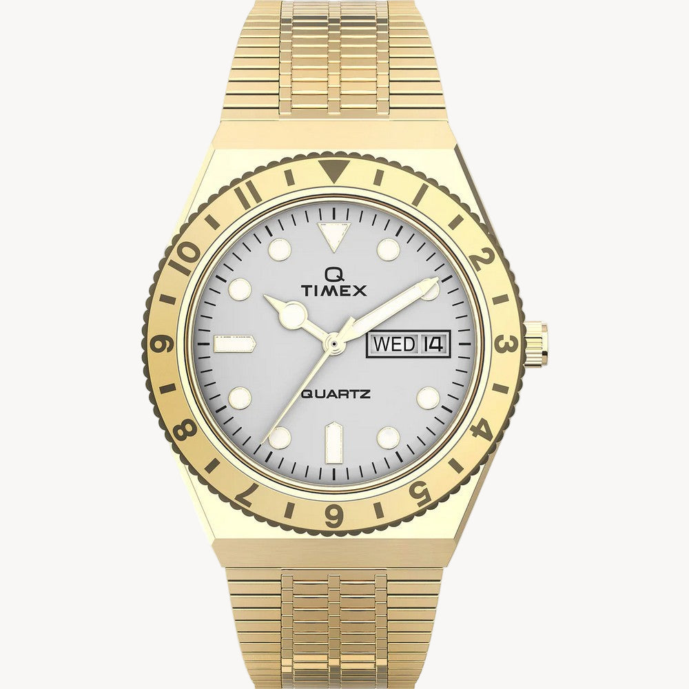 ساعة Q TimeX TW2U95800 بسوار من الفولاذ المقاوم للصدأ
