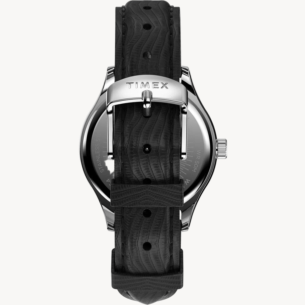 ساعة TimeX TW2U97700 Waterbury التقليدية بسوار جلدي مقاس 34 مم