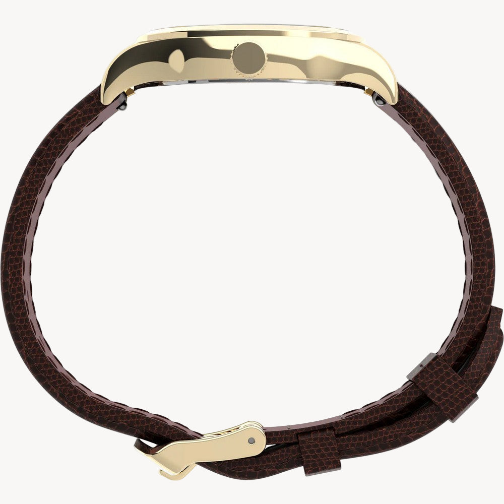 ساعة TimeX TW2U97800 Waterbury التقليدية بسوار جلدي مقاس 34 مم